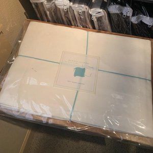 $350! NWT Ann Gish Linen Cotton Blend TWIN Bedskirt - Cream